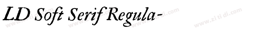 LD Soft Serif Regula字体转换